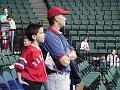 Andrew and Steve Mills before the game